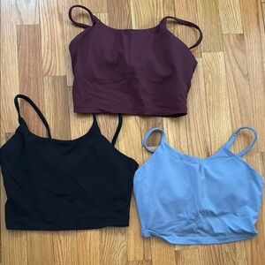 BUNDLE Workout/ base layer tops - Black, Blue, and Burgundy - small